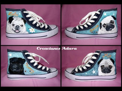 Custom made pug sneakers