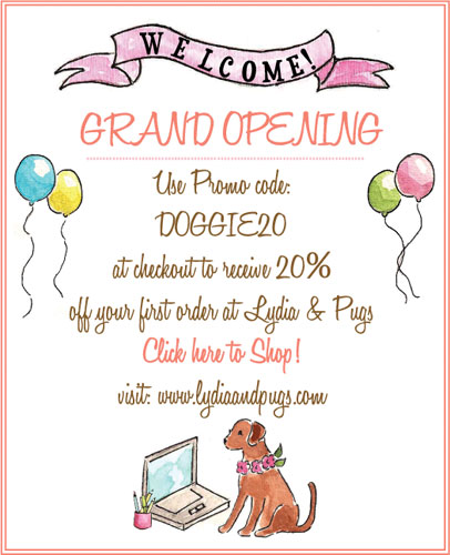 Lydia & Pugs Grand Opening