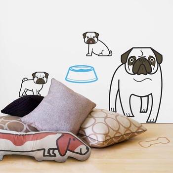 Pug Wall Stickers